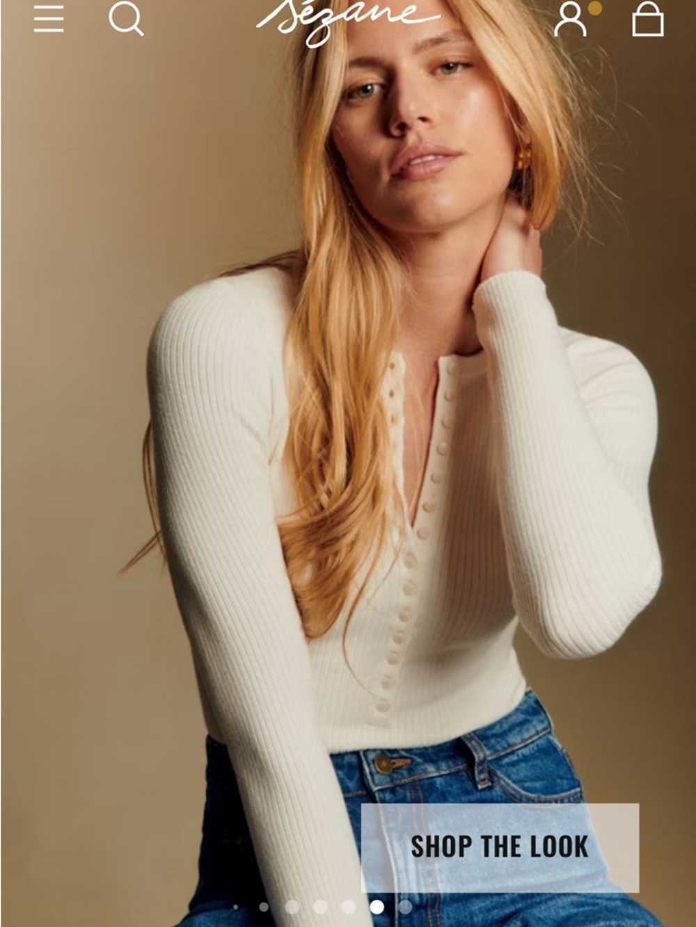 Sezane Billy Bodysuit in Ecru
